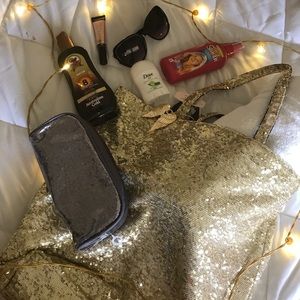 Gold Summer Sequin Tote 👜