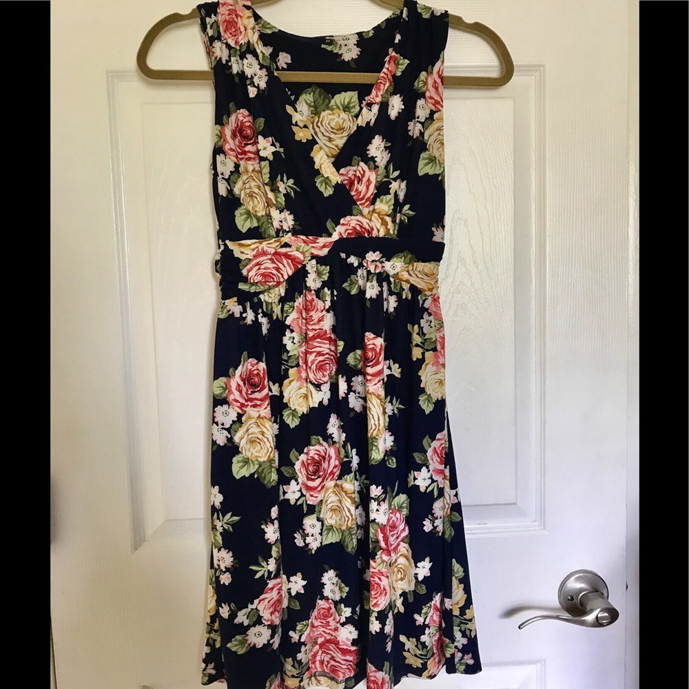 Floral Print Sleeveless Dress