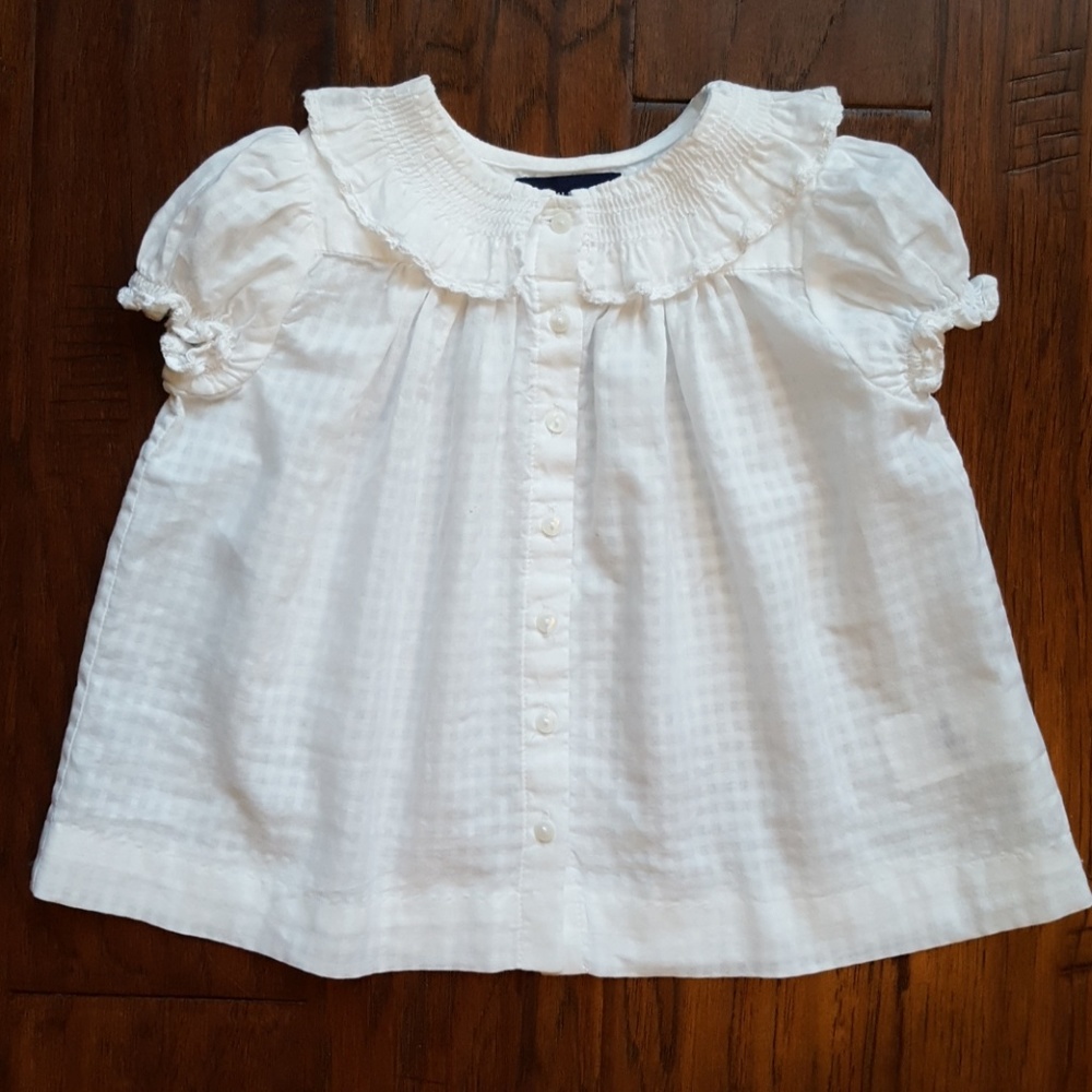 Sweet Ralph Lauren Smocked Ruffle Top