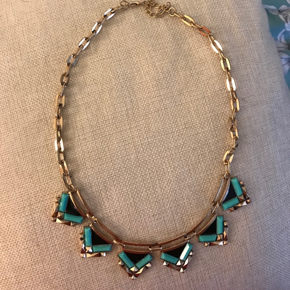 Gold Aztec statement necklace