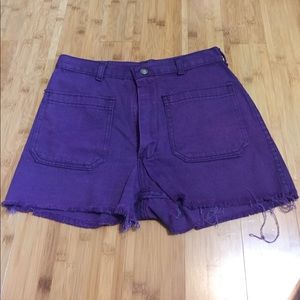 High wasted purple short