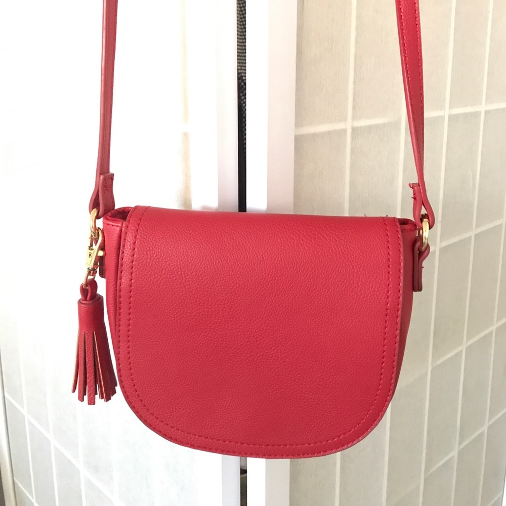 Red Mini Saddlebag Purse