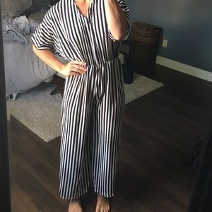 Adorable lightweight open back jumpsuit