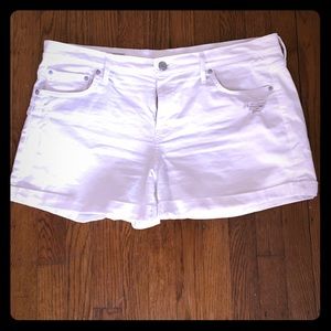 Gap white denim shorts