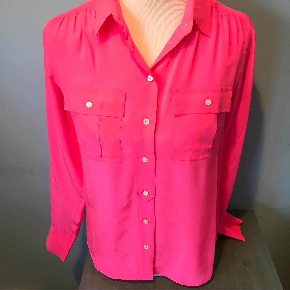 NWT Hot Pink J.Crew Button Down - Size 2