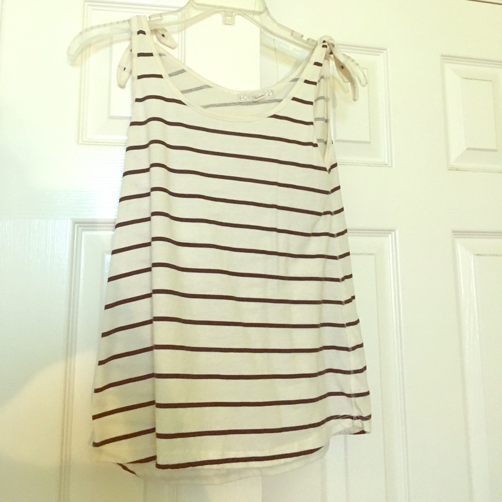 Black and white striped tank.