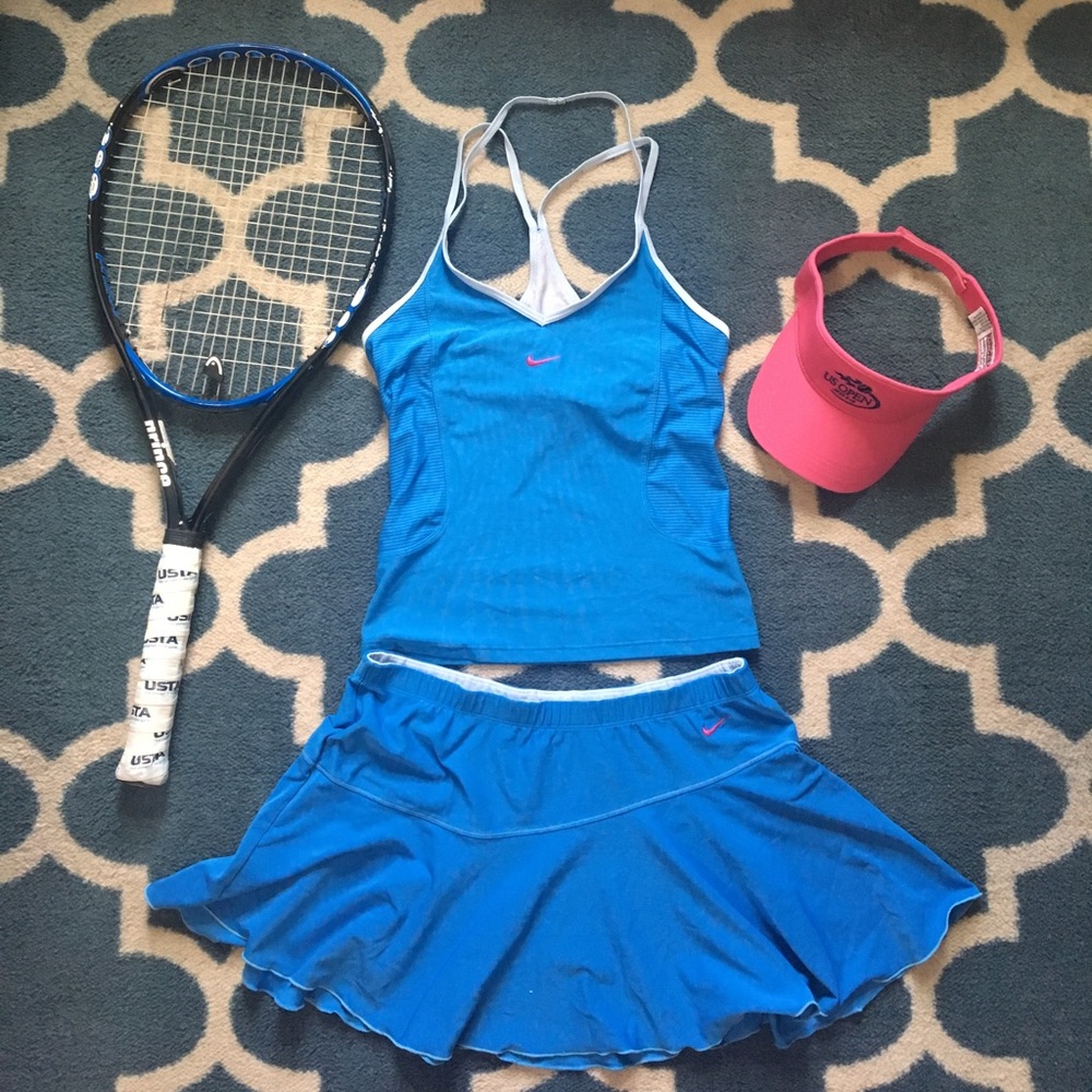 🎾 Nike Blue Tennis Top and Skirt 🎾