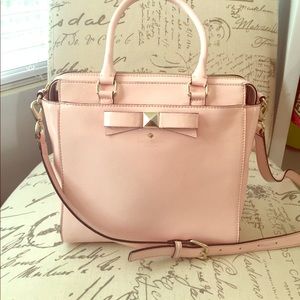 Katie spade light pink purse with bow