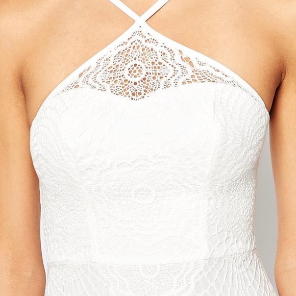 ASOS Adriana Lipsy White Lace Pencil Dress - Picture 3 of 4