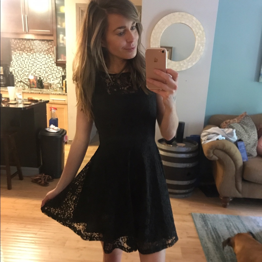 Black lace dress
