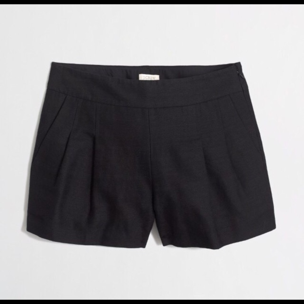 J. Crew Pleated Side zip shorts