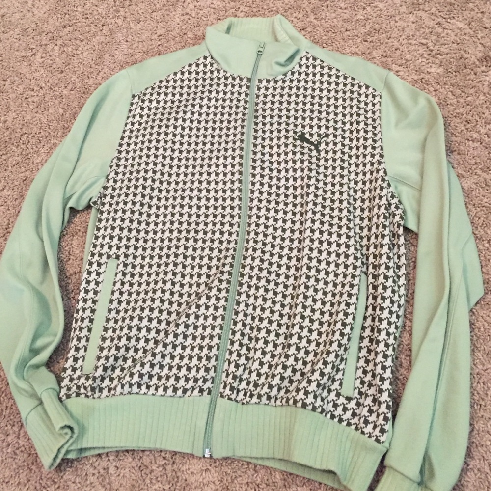 Puma Houndstooth Pistachio Color Jacket
