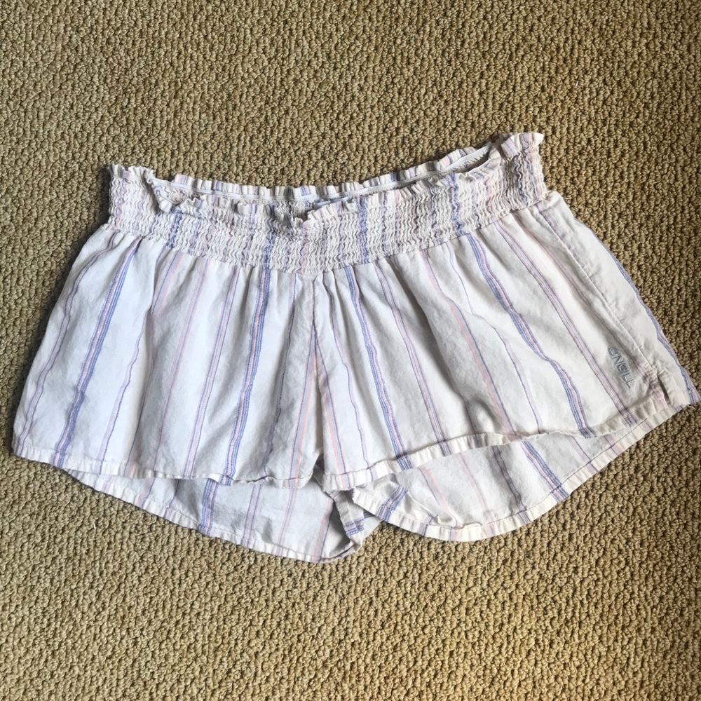 Striped beach shorts