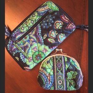 EUC Vera Bradley Lot Wallet and Coin Purse