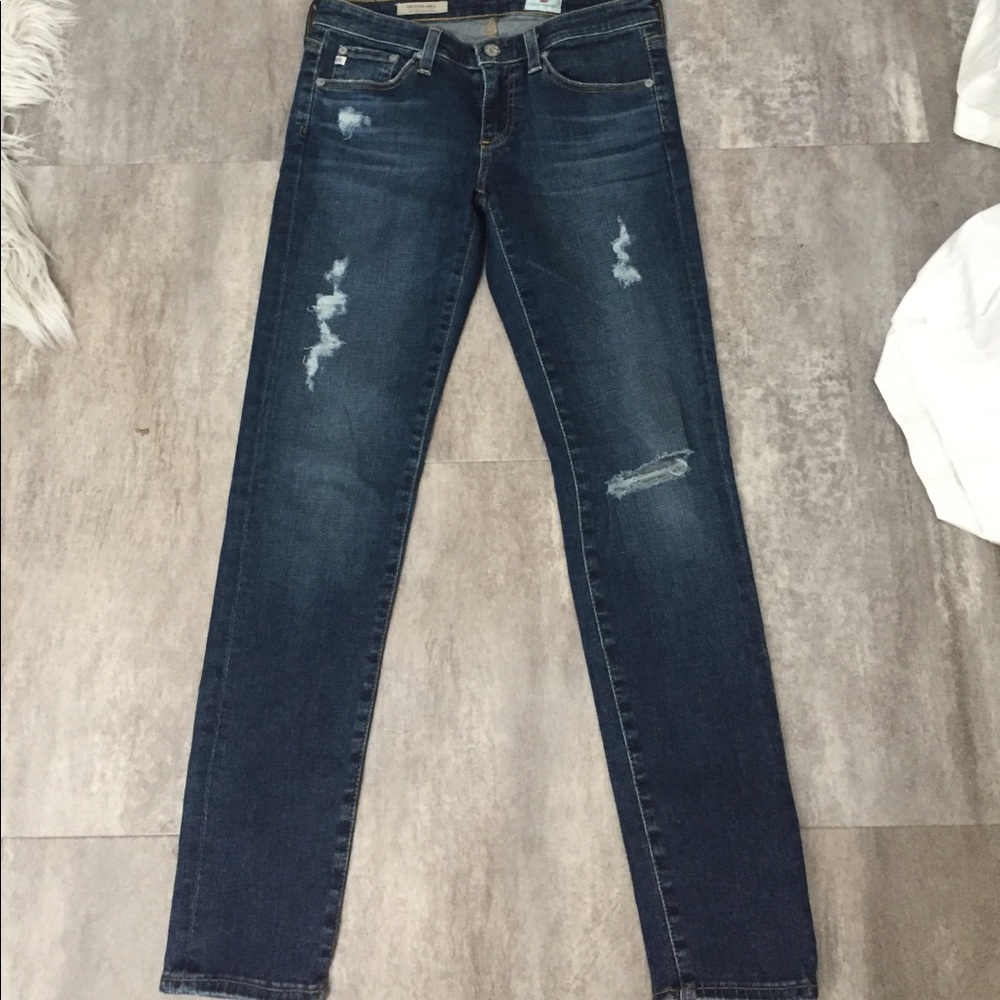 Distressed jeans