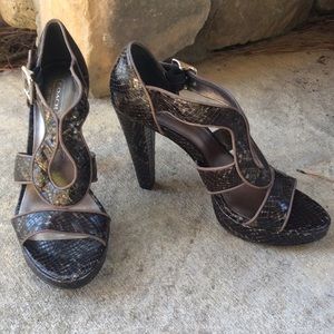 Women's Coach Snakeskin Heels Sz. 7.5