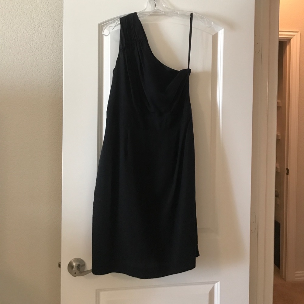 One shoulder black Banana Republic dress