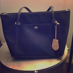 Black leather Coach purse