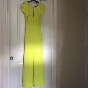 BCBGMaxazria Chartreuse Gown (8)