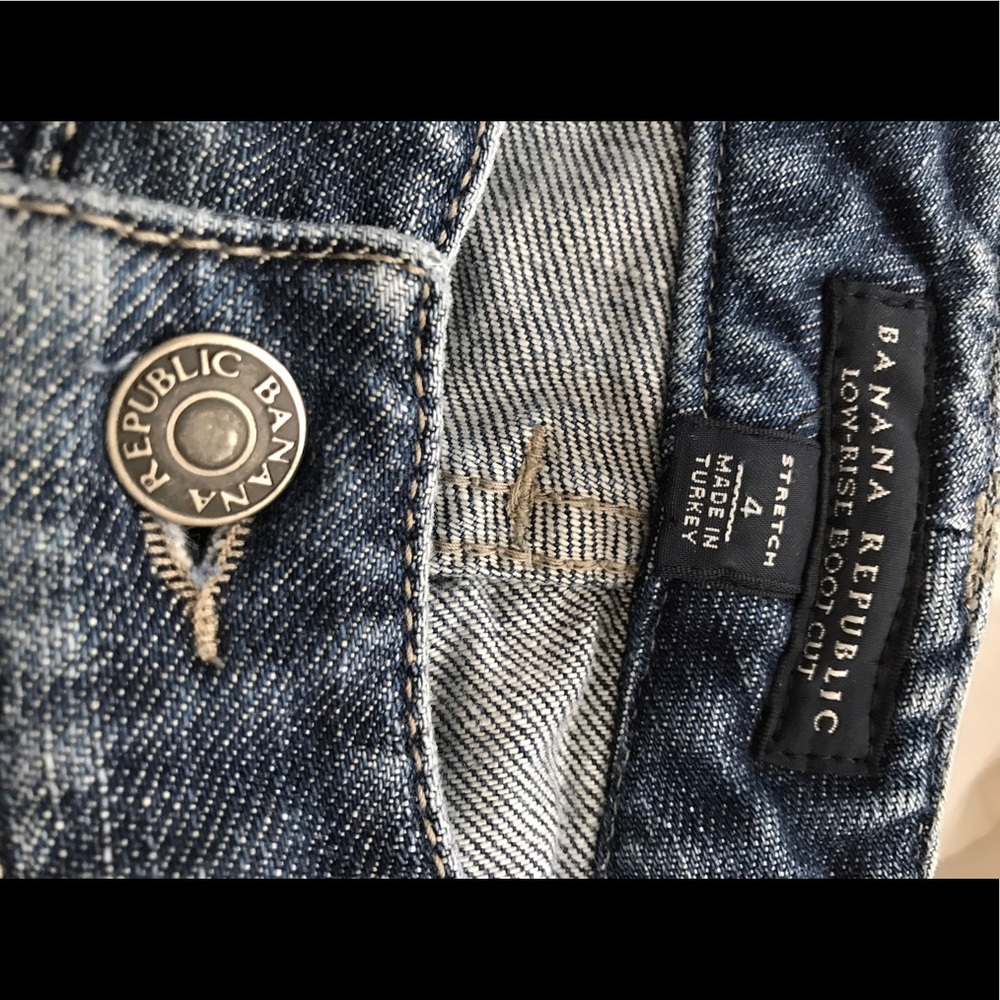 Banana Republic low rise stretch boot cut jeans