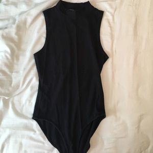 High Neck Black Body Suit