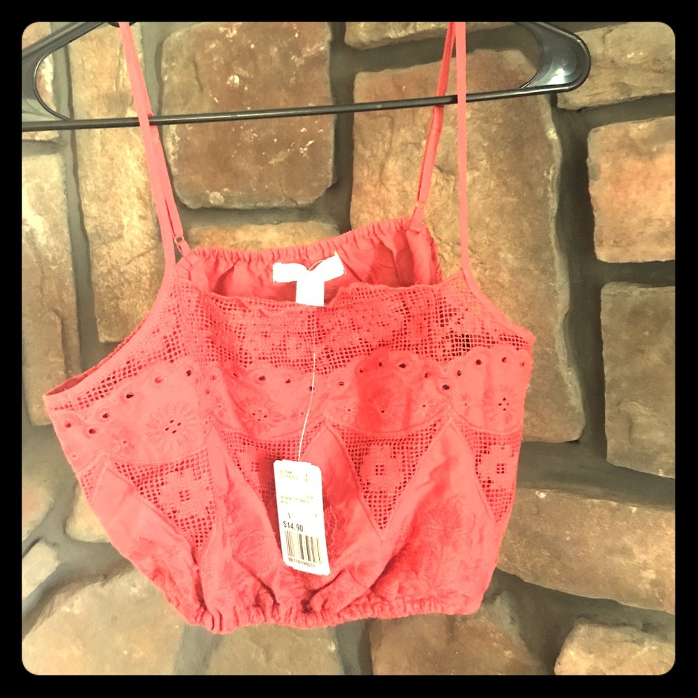Cami, bralette. Rose, coral colored.