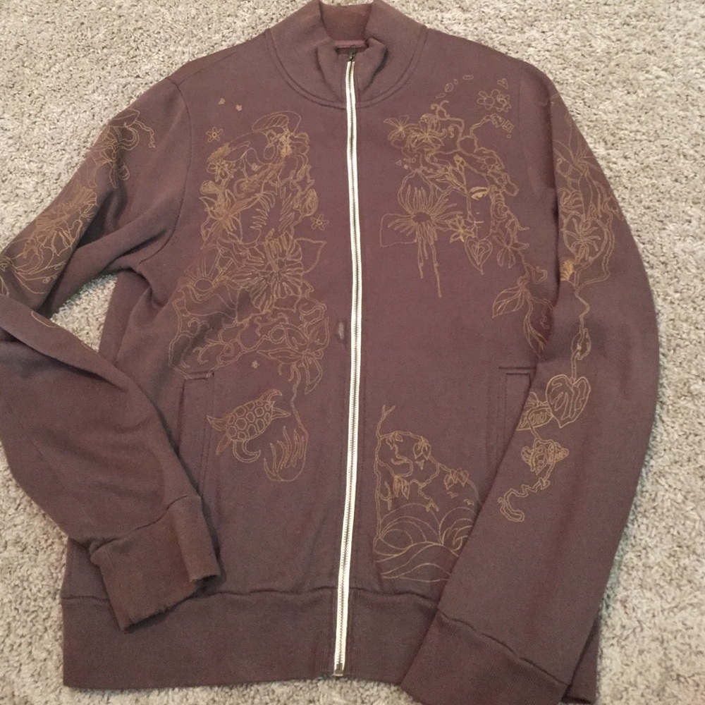 Hollister Brown Printed Canvas Jacket