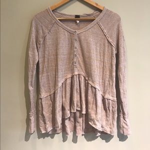 We the Free Free People Peplum Thermal Top Size XS