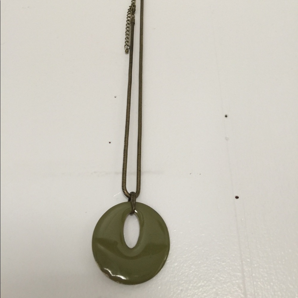 Olive green necklace