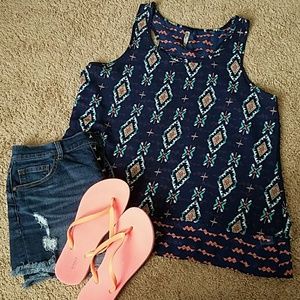 Aztec Patterned Tank Top