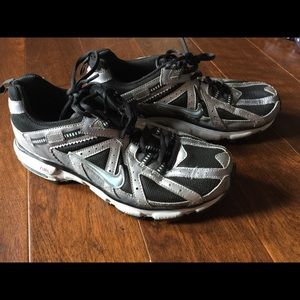 Black Silver and Blue Nikes