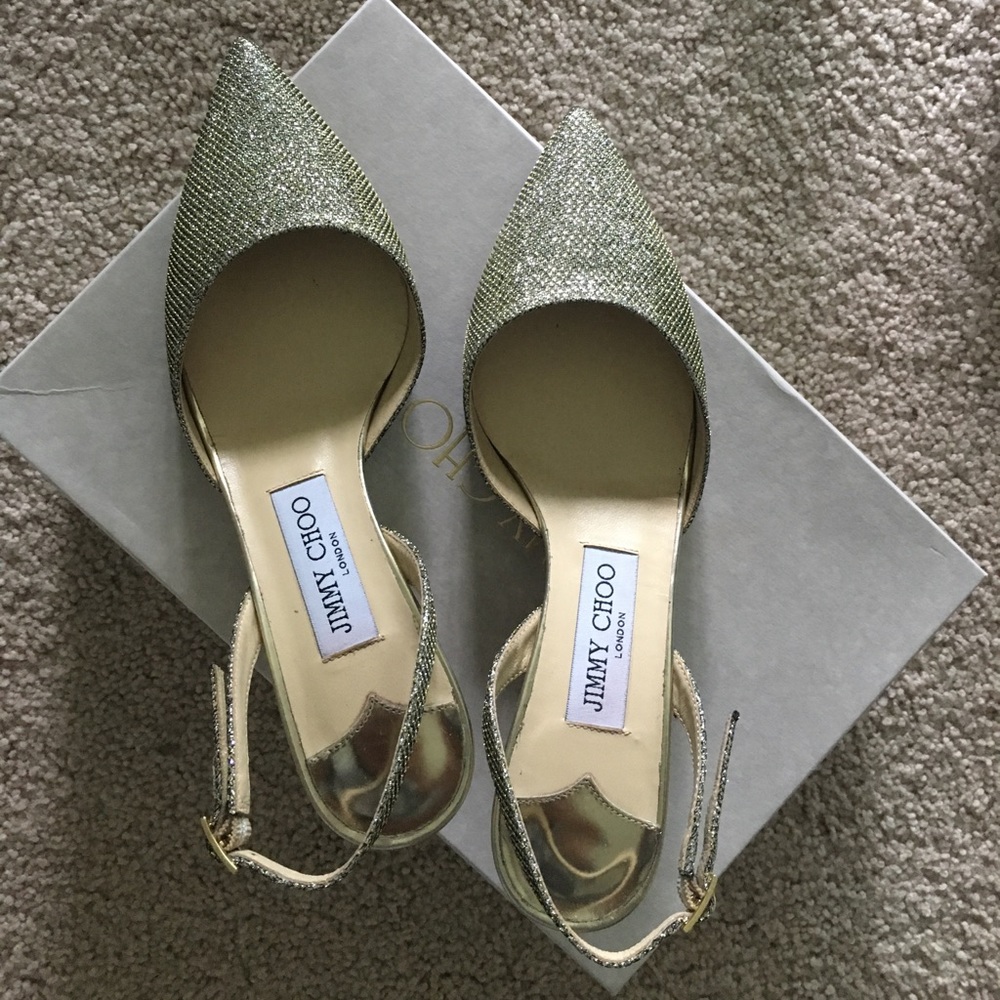 ！SOLD！Jimmy Choo Tide Lag Light Bronze heels.