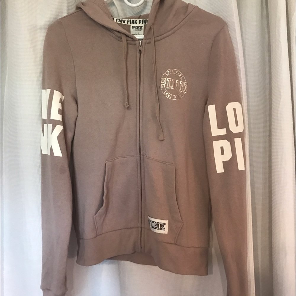vs pink zip up jacket