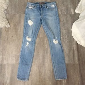 Distressed denim