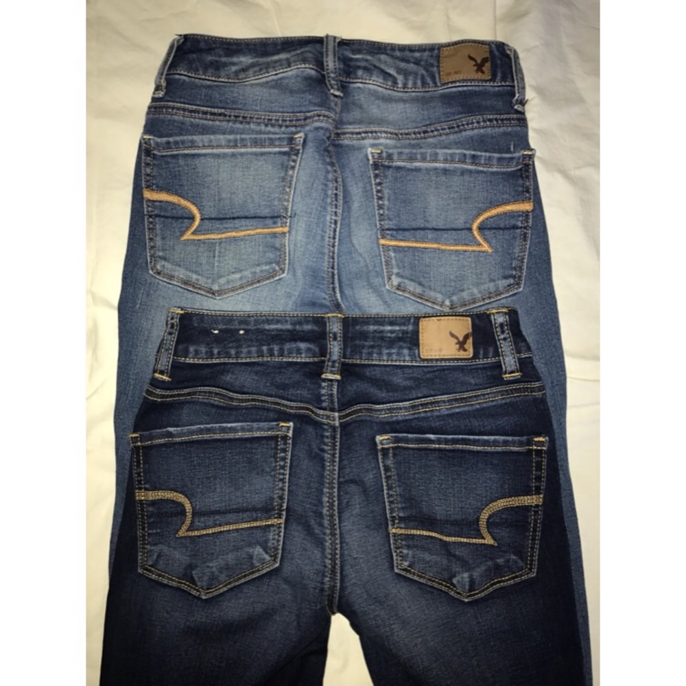 2 pairs of American Eagle Hi-Rise Jeans