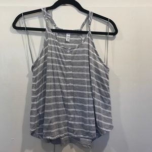 Gray Striped Tank Top