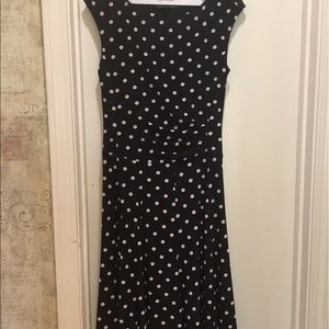 Ralph Lauren black dress with ivory polkadots.