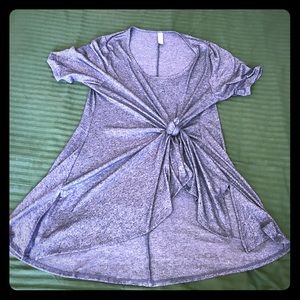 Heathered blue Lularoe Perfect T - Medium