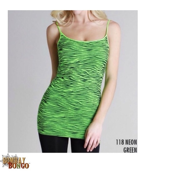 Nikibiki Tops - Nikibiki Seamless Animal Print Green Camisole Top