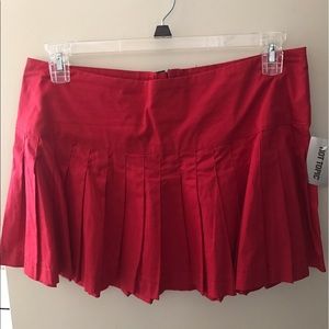 Hot Topic Red Pleaded Skirt