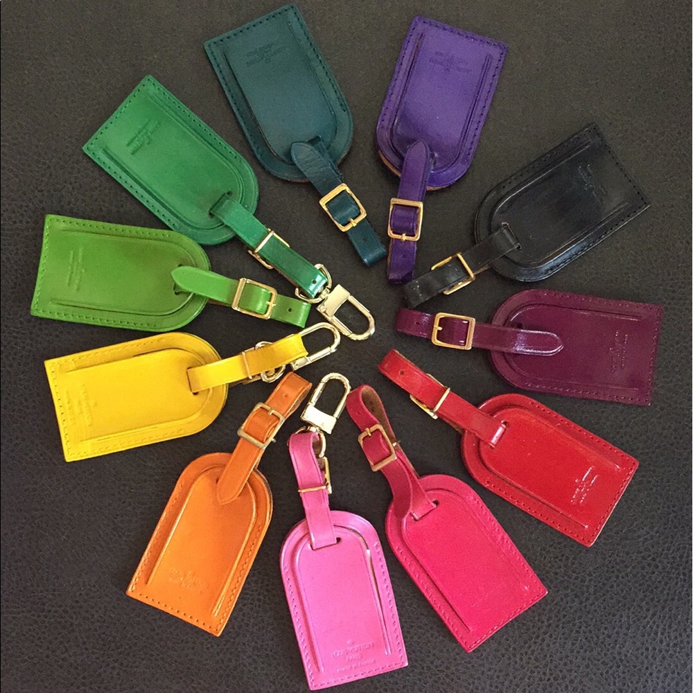 Hand Painted Louis Vuitton Luggage Tag