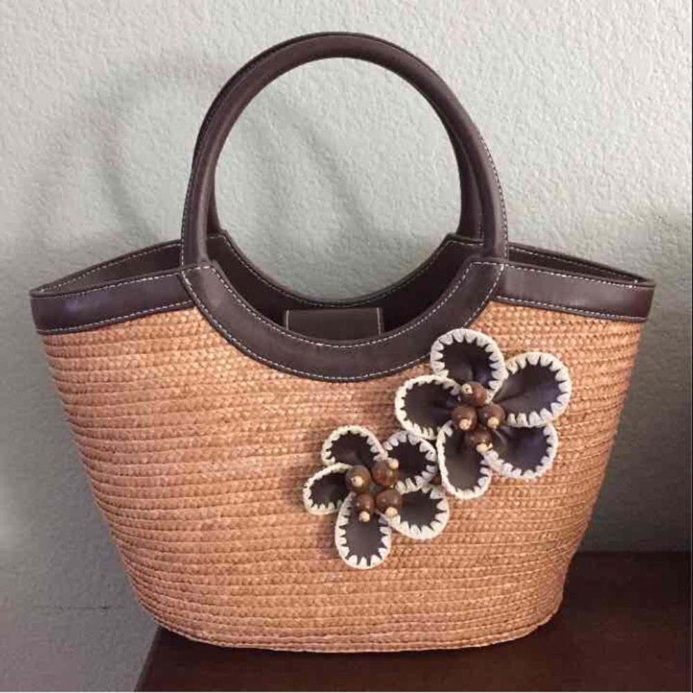 Straw bag from Ann Taylor loft