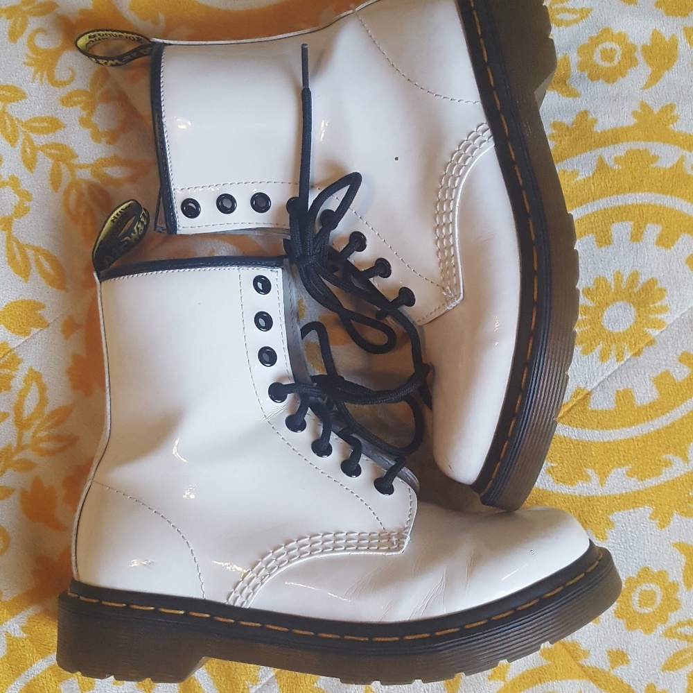Women's white Dr. Marten's