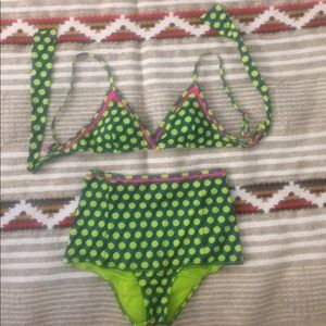 Nanette Lepore High Waisted Polka Dot Bikini