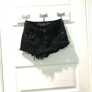 American eagle high waisted black shorts