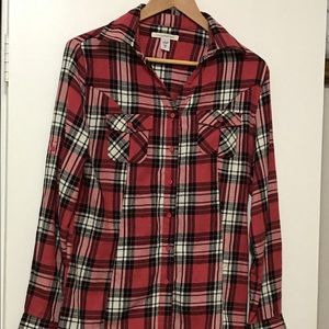 Red Quadratic Flannel