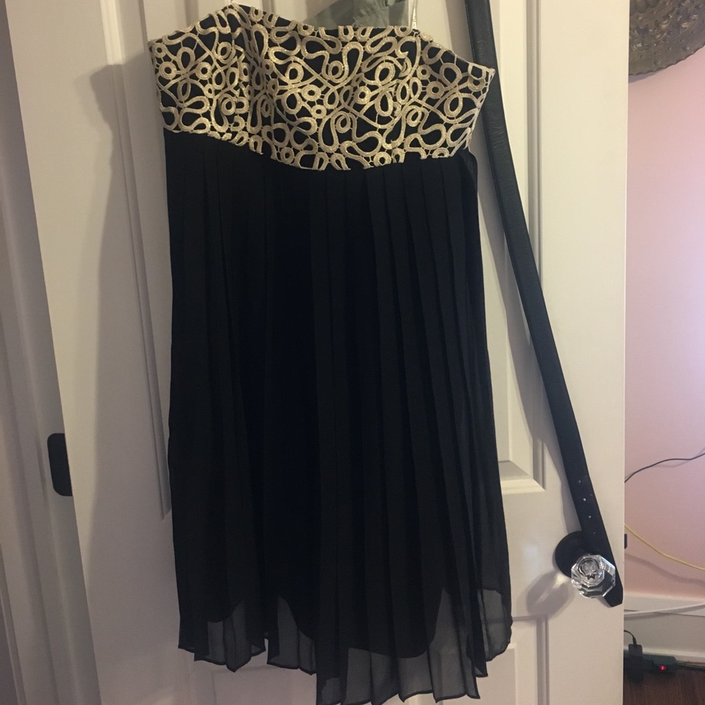 Lilly Pulitzer black strapless dress