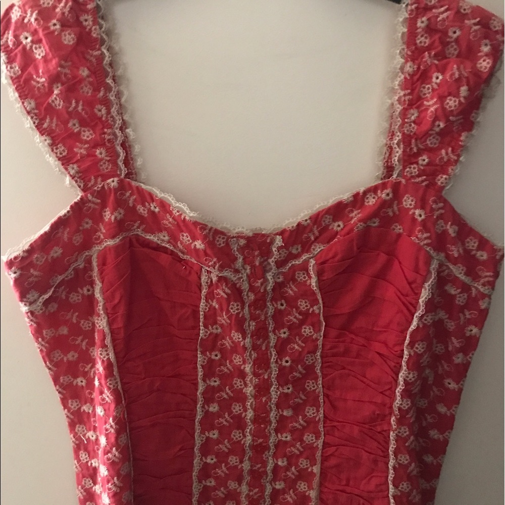 Coral blouse