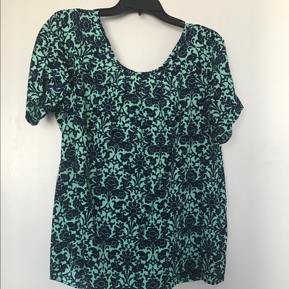 Gibson brand shirt sea foam green or teal and navy