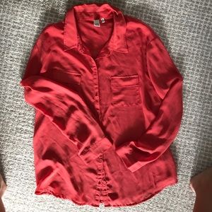 Button down sheer blouse